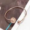 bracelet géométrique sphere en acier inoxydable rose gold