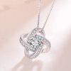 Collier croisé en argent 925 et zirconium