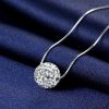 Collier en argent 925 avec motif boule étincelante